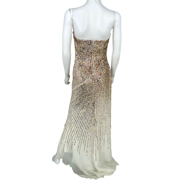 Terani Couture Gold Multi-Colored Beaded Gown - Picture 8 of 11